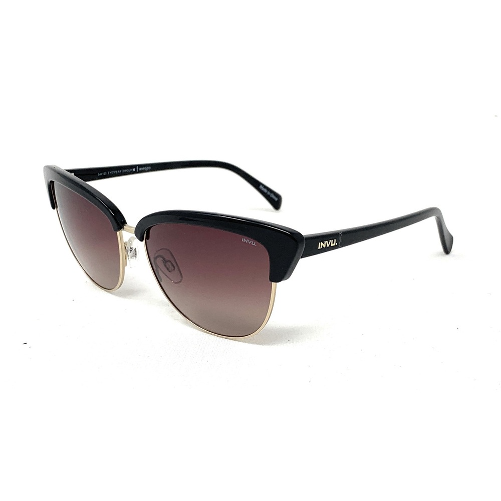 INVU Swiss Eyewear‎ Group Women's POLARIZED Sunglasses 139 C-1 Black Gold 57mm
